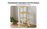 Transparent Lounge Pod Multi-Level Feline Tree with Space Capsule Sisal Scratching Posts Multi-Level Feline Climber Sturdy & Stable Pet Furniture Sturdy Construction for Apartment Dwellers, Living Room, Indoors, Home