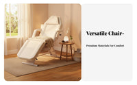 Foldable Beauty Bed Firm-density Foam Padding Portable Permanent Makeup Bed Face Cradle Hole Folding Spa Chair with Adjustable Backrest for Estheticians Lash Technicians Suitable for Professional Salons Spas Healthcare Facilities Home Businesses