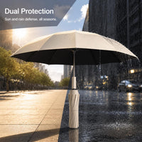 Automatic UV Protection Umbrella, Dual-Use Sunshade Rain Umbrella, Oversized Double Folding Umbrella