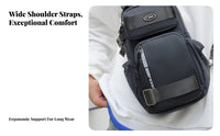 Men's Chest Pack Water Cloth Crossbody Pack Large Capacity Men's Shoulder Bag for Travel, Commuting, Outdoor