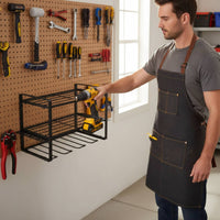 Multi-Layer Electric Drill Storage Rack Easy Installation Drill Charging Station Organizer Space Saving Power Tool Organizer Heavy Duty for DIY Enthusiasts, Woodworkers, Mechanics, Workshop, Garage, Shed