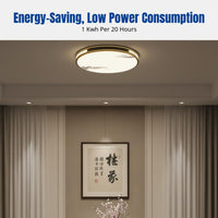 LED Ceiling Light, Modern Minimalist Round Fixture, 3D Ambient Lighting, Adjustable Color Temperature, for Bedroom, Living Room