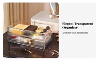 Clear Makeup Case with Drawers dirtproof Cosmetic Organizer Transparent Design