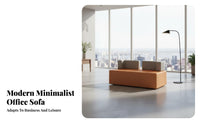 Curved configurable Sofa and Table Set Modern design Reception Furniture Minimalist Aesthetic Lounge Seating for Interior Designers, Office Managers, Lobby