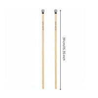 2 Pieces Wood Handle Steel Ball Head Mallet Sturdy Glockenspiel Mallet Balanced Xylophone Mallets Clear Bright Sound for Band Practice, Stage Performance