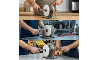 Heavy-Duty Hand-Crank Grinder Sturdy Bench Grinder with Corundum Wheel Long-Lasting Hand Crank Grinder Multi-Purpose for Craftsmen, Woodworkers, Workshop, Garage