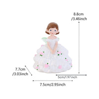 Magical Charm Blossom Dress Figurine Long-Lasting Resin Girl Statue Realistic Feature for Balcony