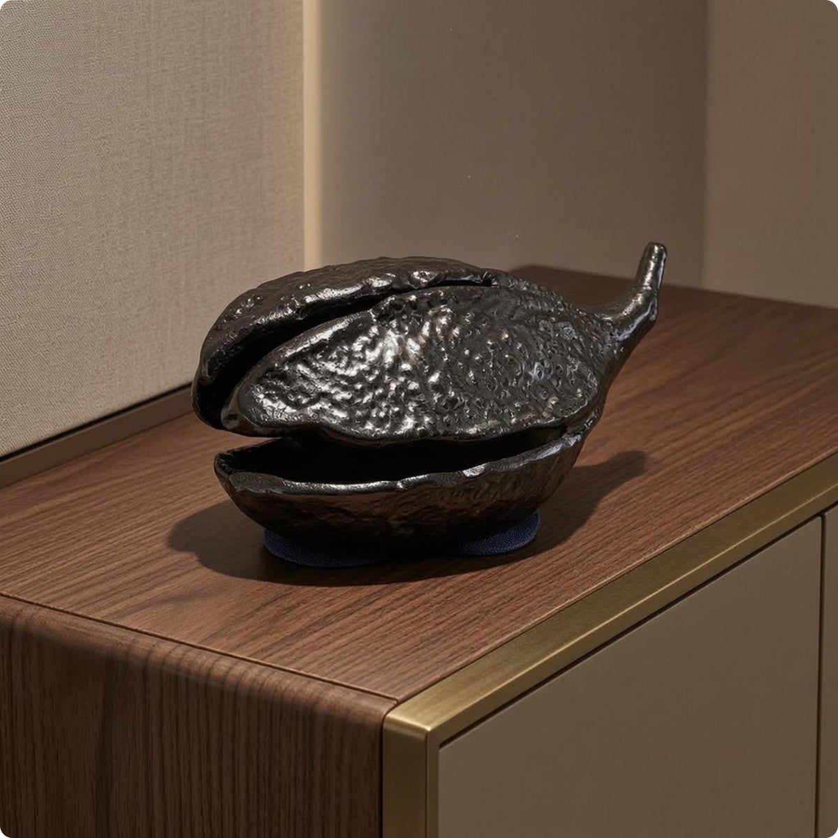 Pod Ornament Hollow Glossy Decorative Detail for Display Styling