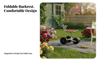 Wheeled Garden Seat 360-Degree Swivel Rolling Garden Stool Heavy-Duty for Garage
