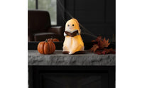 Night Light Cute Lamp with Book Warm Golden Halloween Figurine for Kids, Bedroom, Reading Corner