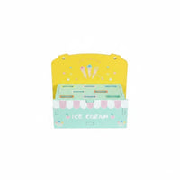 Role Play Wooden Dessert Vending Toy Cute Ice Cream Shop Playset Colorful Pretend Ice Cream Shop Set Educational for Children, Kids