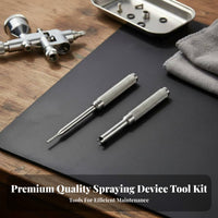 2 Pieces Air-Powered Painter Maintenance Tool Kit Stainless Steel Air-Powered Painter Cleaning Repair Kit Nylon Bristles Nozzle Cleaning Set