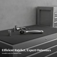 Compact Head Double-Direction Ratchet Wrench Polished Silver Hand Tool