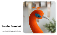 Peacock Head Decoration Festive Peacock Headpiece Accessory Eye-Catching Centerpiece Flower Arrangement Accessory for Business Owners, Grand Openings