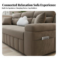 Multifunctional Sofa Bed Multi-Functional Design Textile Folding Sofa Space Saving Pull out Couch Bed for Homeowners, Young Adults, Home Office