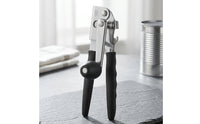 Stainless Steel Can Opener with Turn Knob and Bottle Opener Compact Kitchen Tool Heavy Duty for Camping, Dorm Rooms