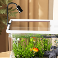 Aquarium Tank Set, Acrylic Tank, 41×22×22.5cm, Large, Tropical Fish Breeding Case, With LED Light