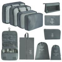 11 Pieces Luggage Organizer Bags with Hanging Toiletry Bag Long-Lasting Travel Organizer Set Packing Cubes with Toiletry Bag