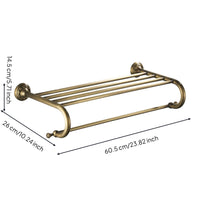 Wall-Fixed Towel Rack with Shelf Rust Resistant Washroom Towel Rack with Shelf Rustproof