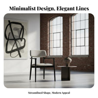 Upholstered Wood Armchair Italian design Desk Chair Minimalist Design Multi-Use for home dwellers