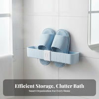 DrillDrilling Not Required Installation Slipper Holder Draining Design Shoe Organizer Space-Saving Wall Rack Waterproof for Homeowners, RV Owners, Bathroom, Entryway, Dorm Room, Bedroom