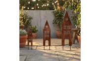 3 Pieces House-Shaped Garden Stake Hanging Hole Decorative House Stake Easy to Install Yard Ornament