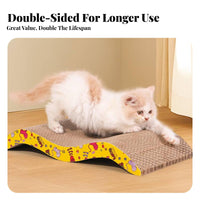 Corrugated Cardboard Scratcher Long-Lasting Cardboard Cat Scratcher Wavy Cat Scratching Pad Furniture Guardian Pet Supplies