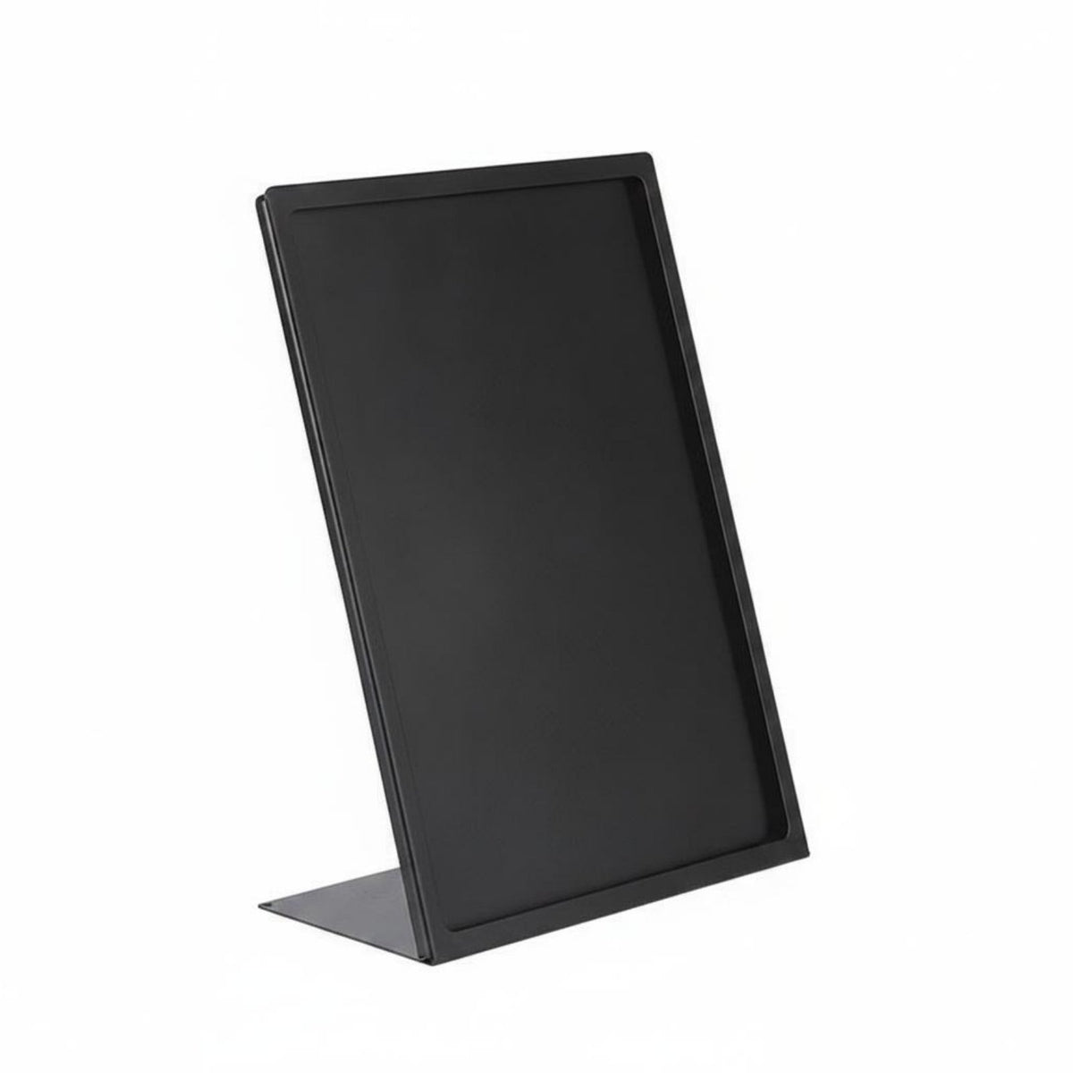 Stainless Steel Menu Holder Minimalist Design Tabletop Sign single-Piece Bending L-Shaped Display Stand fit Cafe, Hotel