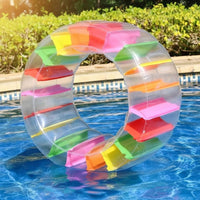 Inflatable Water Wheel Thick PVC Colorful Inflatable Tube Aquatic Fun Roller Tube for Kids, Outdoor, Pool
