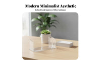 Business Card Holder Transparent Organizer Polished Edges for Office Desktop