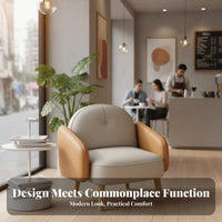 Curved Backless Settee with Pedestal Table Creamy aesthetic Commercial Furniture Soft and Comfortable adaptable Combination