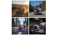 Adult Full Face Motorcycle Helmet Ventilated Full Face Motorcycle Helmet Headwear Secure Fit Safeguarding for Adults