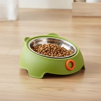 Stainless Steel Tilted Pet Bowl for Cats and Small Dogs, Elevated Anti-Vomit Anti-Choke Food Feeder, Non-Slip Anti-Tip Design