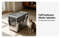 Enclosed Cat Toilet Pet Toilet Large Included Waste Remover