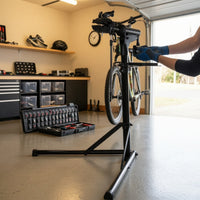 Bike Repair Stand Height Adjustable Cycle Repair Stand Rotating Bike Workstand for Cyclists, Mechanics, Home Workshop