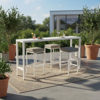 Waterproof Outdoor Bar Table and Chair Set Weather Resistant Patio Bar Table and Chairs Anti-Corrosion Sun-Proof for Courtyard, Garden