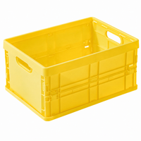 2 Pcs Folding Storage Crates, 3L Stackable Storage Crates, Compact PP Collapsible Crates for Home Organisation, Study Desk Organizer