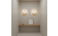 Round Marble Wall Lamp Marble Illumination Wall Sconce for Hallway