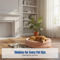 Soft Rabbit Fur Cat Bed, Round Thickened Mat, Indoor, Multi-Size, Multi-Color