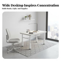 Multi-Age Use Height-Adjustable kids' Desk Ergonomic Design Height-Adjustable School Desk Set Rounded Corners children's Furniture Easy to Assemble for Students, Toddlers, Parents, Study Room, Homeschooling, Bedroom, Playroom