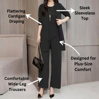 Loungewear Set for Women, Comfortable Polyester Long Pants Casual Wear, Flattering Two-Piece Pantsuit Solid Outfit Designed for a Perfect Fit
