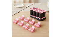 8 Pieces Long-Lasting Curls Heated Hair Rollers with Clips Fast Heating Electric Hot Roller Set Adds Volume and Luster Hot Roller Set Ceramic Technology for Travelers, On the Go, Business Trips