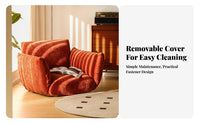 Can Be Laid Flat Adjustable Padded Lounger Foldable Design Floor Seating No Assembly Required Cushioned Recliner for video game enthusiasts, Students, Adults, Living Room, Bedroom, studying, Balcony
