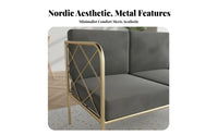 Nordic design Upholstered Booth and Chair Set Wrought Iron Frame Restaurant Seating Modern Minimalist Design Commercial Furniture Comfortable Upholstery for Cafe Owners, Interior Designers, Event Planners, Coffee Shop, Dessert Parlor, Bistro, Lounge Area