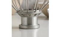 Stainless Steel Balloon Whisk Attachment 4.5 Qt Compatible Wire Whisk Attachment Silver Metal Egg Beater Whip Mixer Easy to Clean