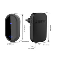 Long Range Self-Powered Wireless Entry Chime Adjustable Volume Kinetic Wireless Entry Chime 38 Chimes Battery-Maintenance-Free Door Chime for Elderly, Outdoor, Office