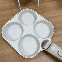 Detachable 4-Hole Non-Stick Frying Pan with Multi-Function Design