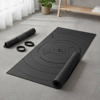 Double-Sided Non-Slip TPE Exercise Mat with Straps Thick Cushioned Fitness Mat with Bag Extra-Wide Shock-Absorbing for Adults, Yogis, Home Workouts, Stretching