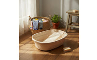 Laundry Basin with Washboard Unified Design Wash Tub with Scrub Board Large Capacity Unified Washboard Basin for Dorm Room, Washroom