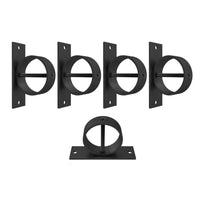 5 Pieces Rope Holder with Cross Screw Black Stainless Steel Rope Support Hanger Easy to Install Hardware for Home Improvers, Dock, Patio